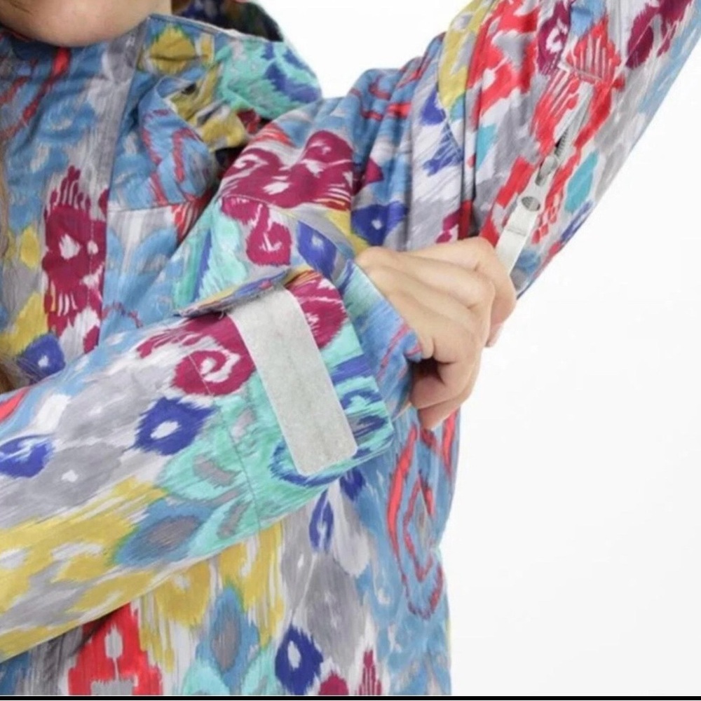 Burton dryride radiant kazbah tye dye ikat multicolor snowboard hooded jacket M - Picture 4 of 10